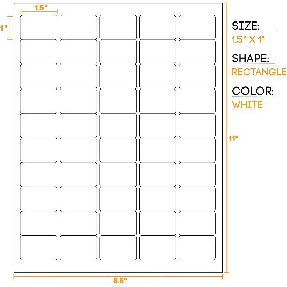 Waterproof Essential Oil Labels, 250 Rectangles, 1.5x1 Inches, Oil Proof, Highly Durable Blank Stickers