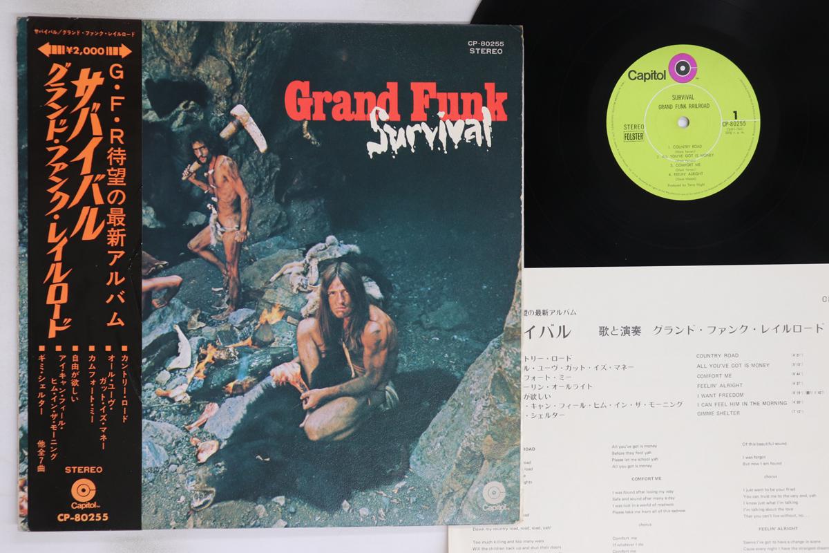 

Виниловая пластинка GRAND FUNK RAILROAD - Survival CP80255 CAPITOL 1972 Япония Оби Рок Б/У