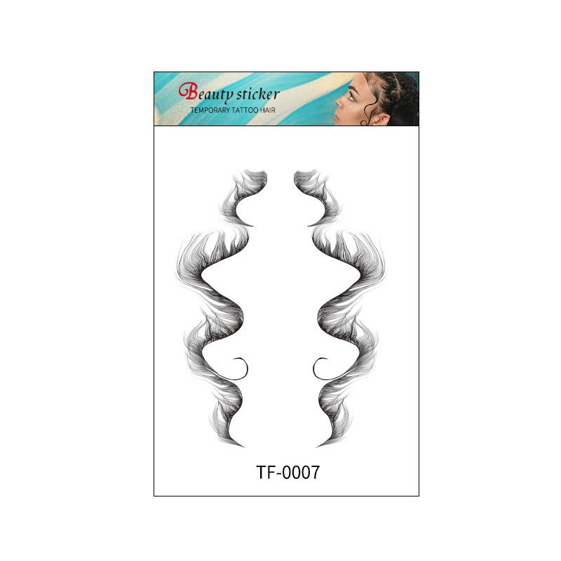 2021 Tattoo Sticker Bangs Simulated Hair Sticker Baby Hair Edge Hairline Sticker