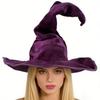 Velký Široký Okraj Čarodějnický Klobouk Gotický Cosplay Čarodějnická Čepice Halloween Kouzelnická Čepice Role Play