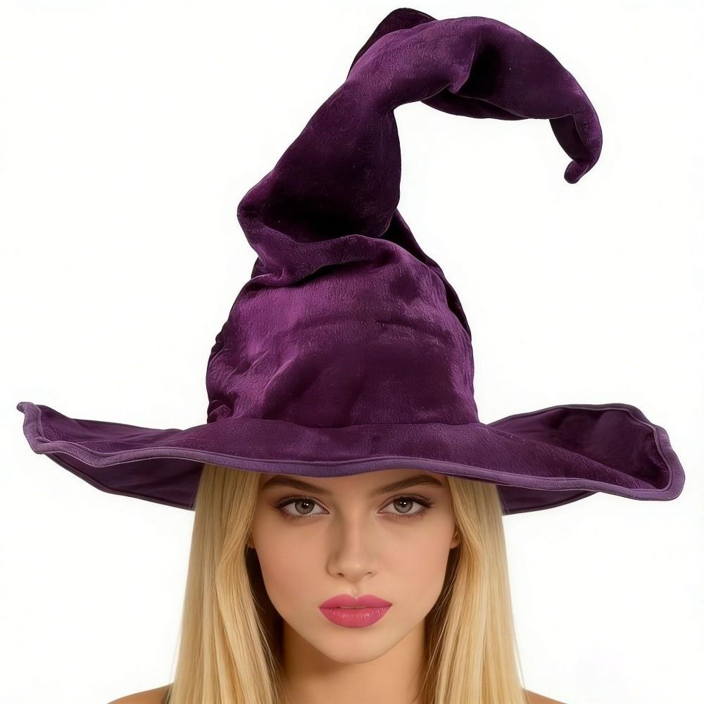 Velký Široký Okraj Čarodějnický Klobouk Gotický Cosplay Čarodějnická Čepice Halloween Kouzelnická Čepice Role Play