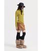 LUCKY CHOUETTE Gingham Check High Neck Knit Pullover (Yellow) Lfwaw25310Yex