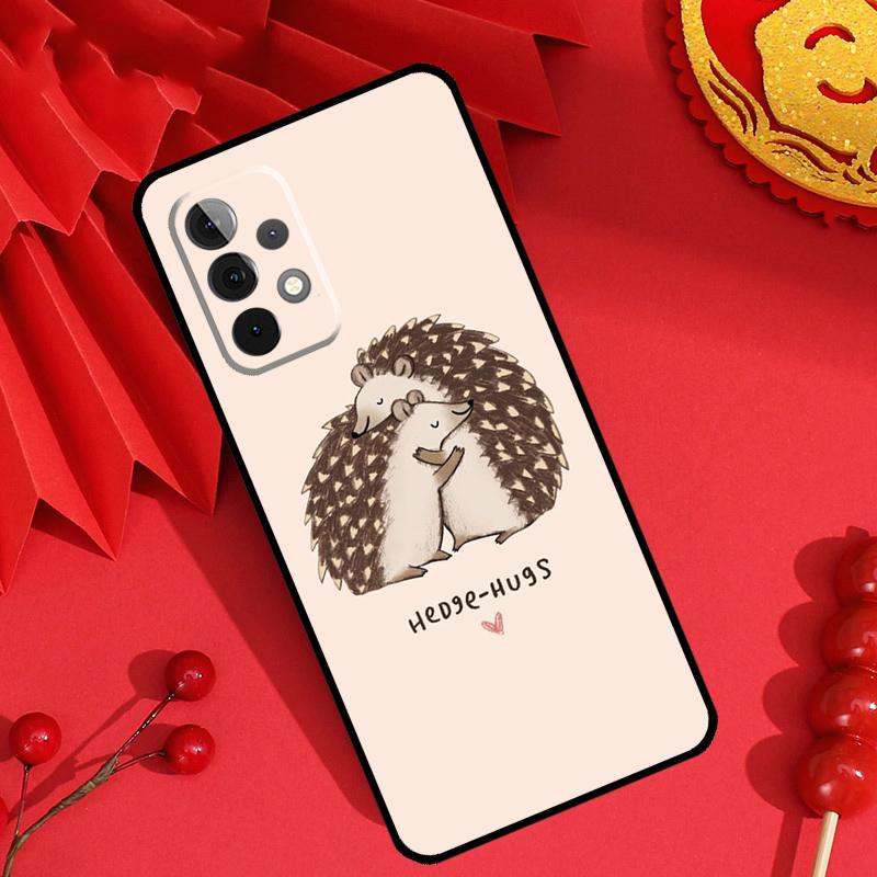 Kawaii Hedgehog Heart Cute Case For Samsung Galaxy M15 M55 M31 M13 M11 M12 M14 M06 M16 M36 M56 M53 M32 M52 M35 M34 M54