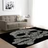 Black Large Carpet Personalized Gothic Skull Head Floor Mat Men's Bedroom Decoration Rug Home Decoration