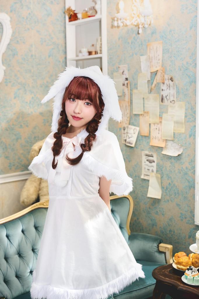 Clearstone Mimi Noel Cosplay Christmas Bunny Cape Santa White Women's
