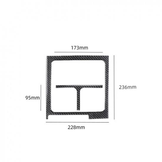 2Pcs Carbon Fiber Floor Console Storage Cover Trim For Toyota FJ Cruiser 2007-14