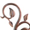 28mm Inner Diameter Drapery Rod End Finial - Leaves- Red Bronze