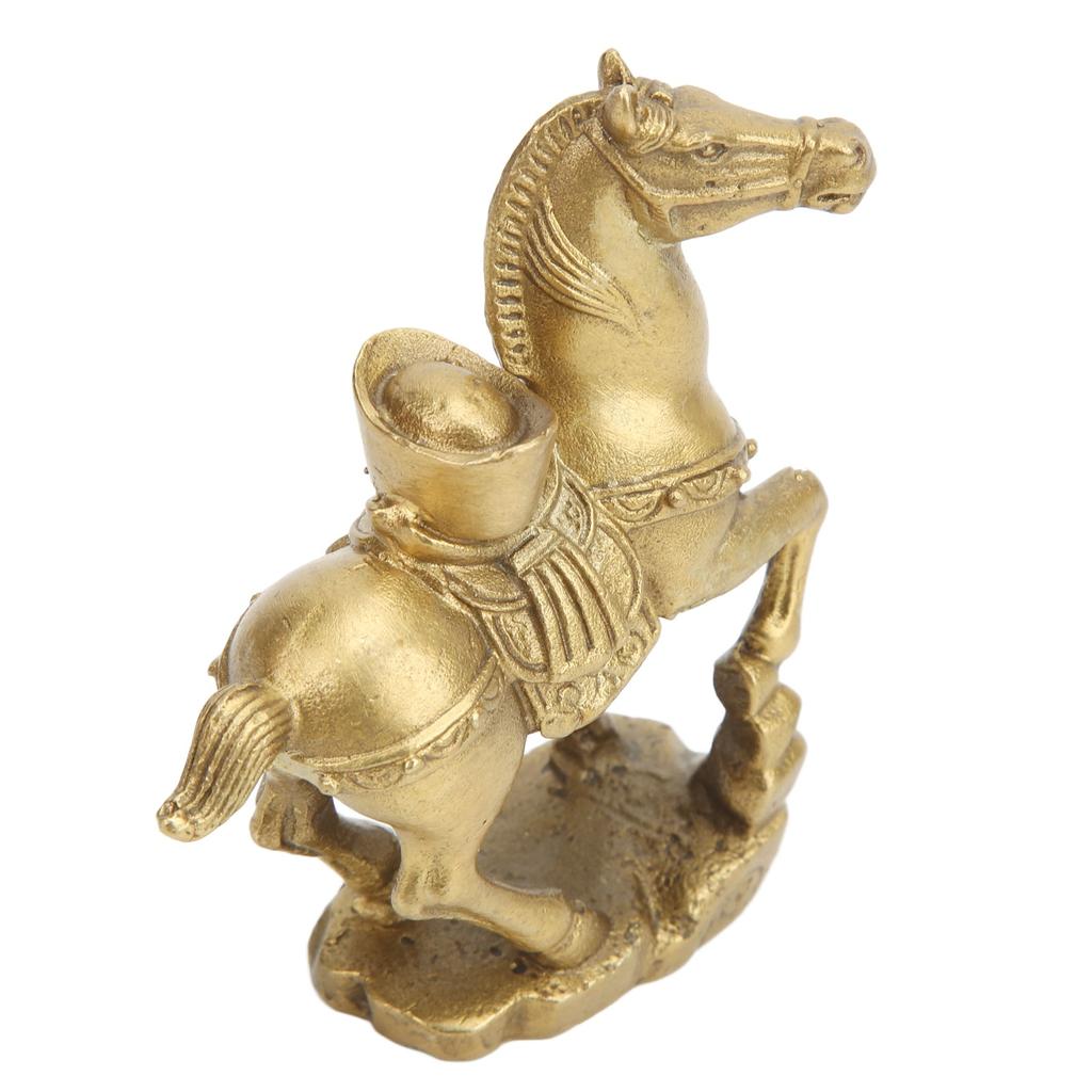 Horse Statue Hand Crafted Wealth Symbolize Standing Horse Statue Real Look Brass Horse Sculpture