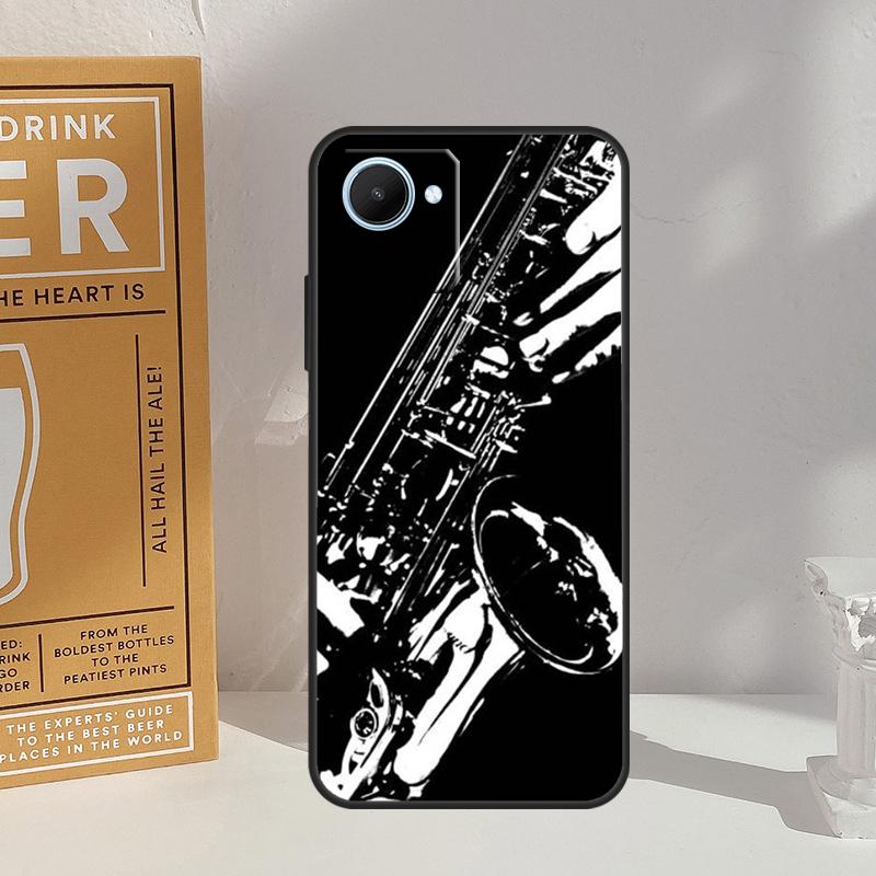 Saxophone Music For Realme GT 6 6T 5 GT7 Pro C67 C75 C61 C55 C53 C51 C21Y C25S 10 11 12 13 14 Pro Plus Case