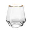 11OZ 320ml Glass Drinking Whiskey Cup Household Hexagonal Glass Diamond Shaped Geometric Juice Beer Cups Home Luxury Drinkware
