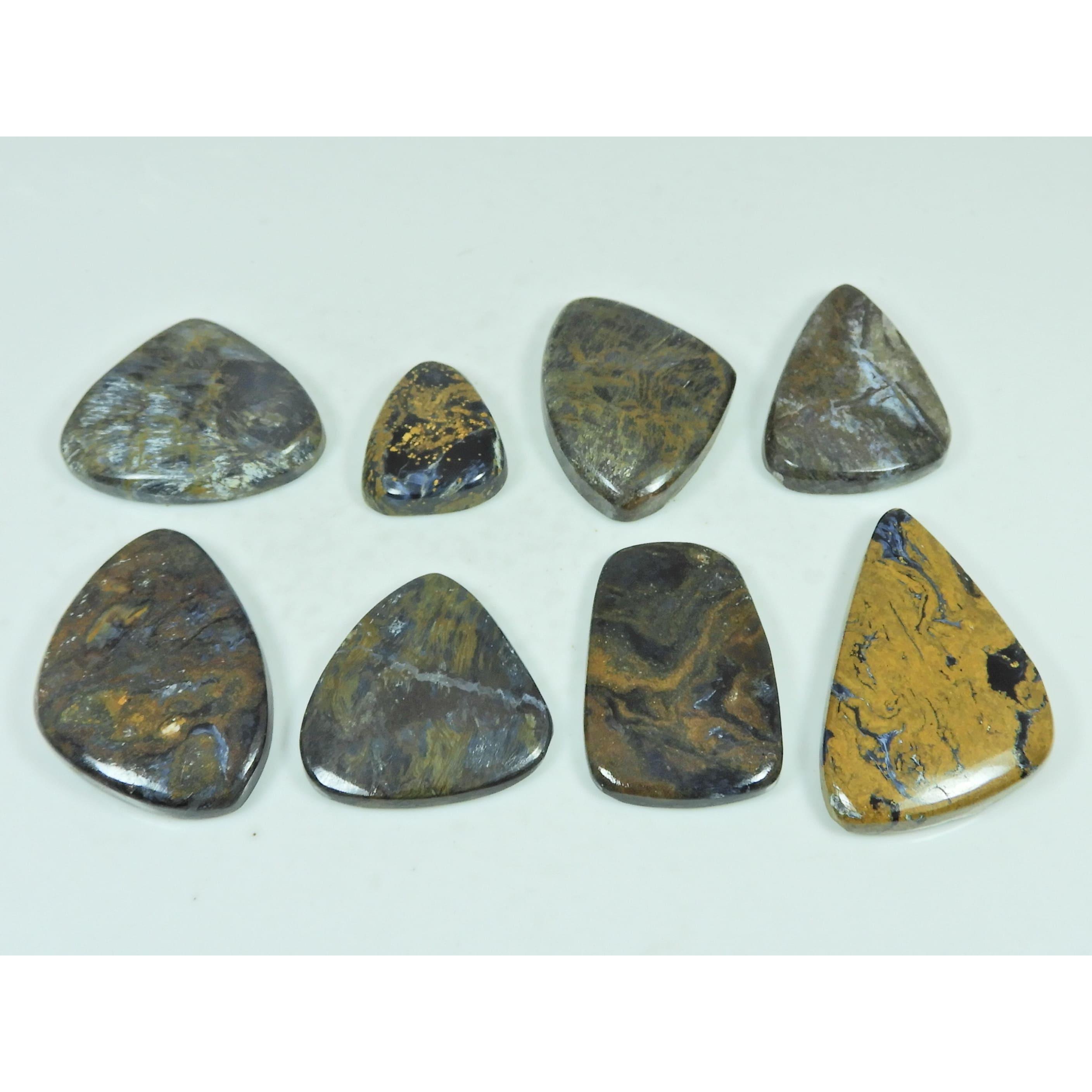 288Cts. Natural Pietersite Fancy Shape Cabochon Loose Gemstone 08 Pcs Lot C-2884