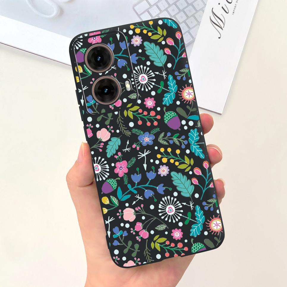 For Motorola Moto G85 G55 Phone Case Nickname Letters Slim Sofu Touch Back Cover Black Silicone Bumper Shell Motorola G55 G85