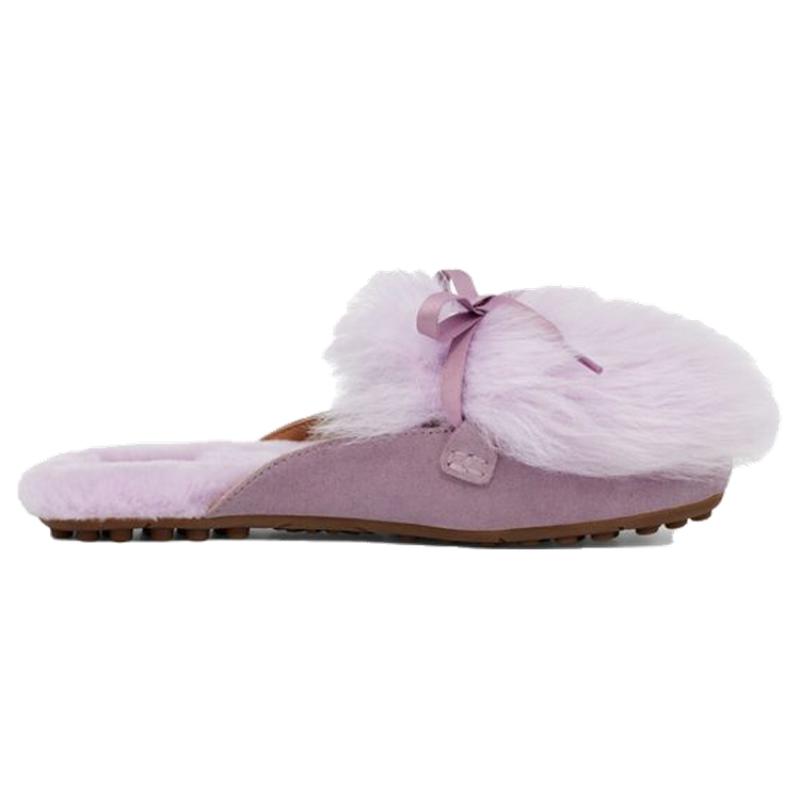 UGG Shaine Fluff Lightweight Cozy Flat Plush Slipper Pink Purple Women's Sneakers 1105316-SHAD