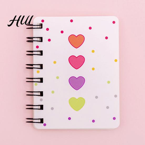 Rollover Coil Journal 2Pcs Cartoon Notebook Mini A7 Portable Spiral Memo Pad for Students Cute Flower Journaling School Travel Notepad