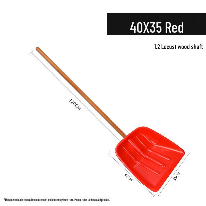 Extra Wide Tempered Iron and Plastic Snow & Grain Shovel