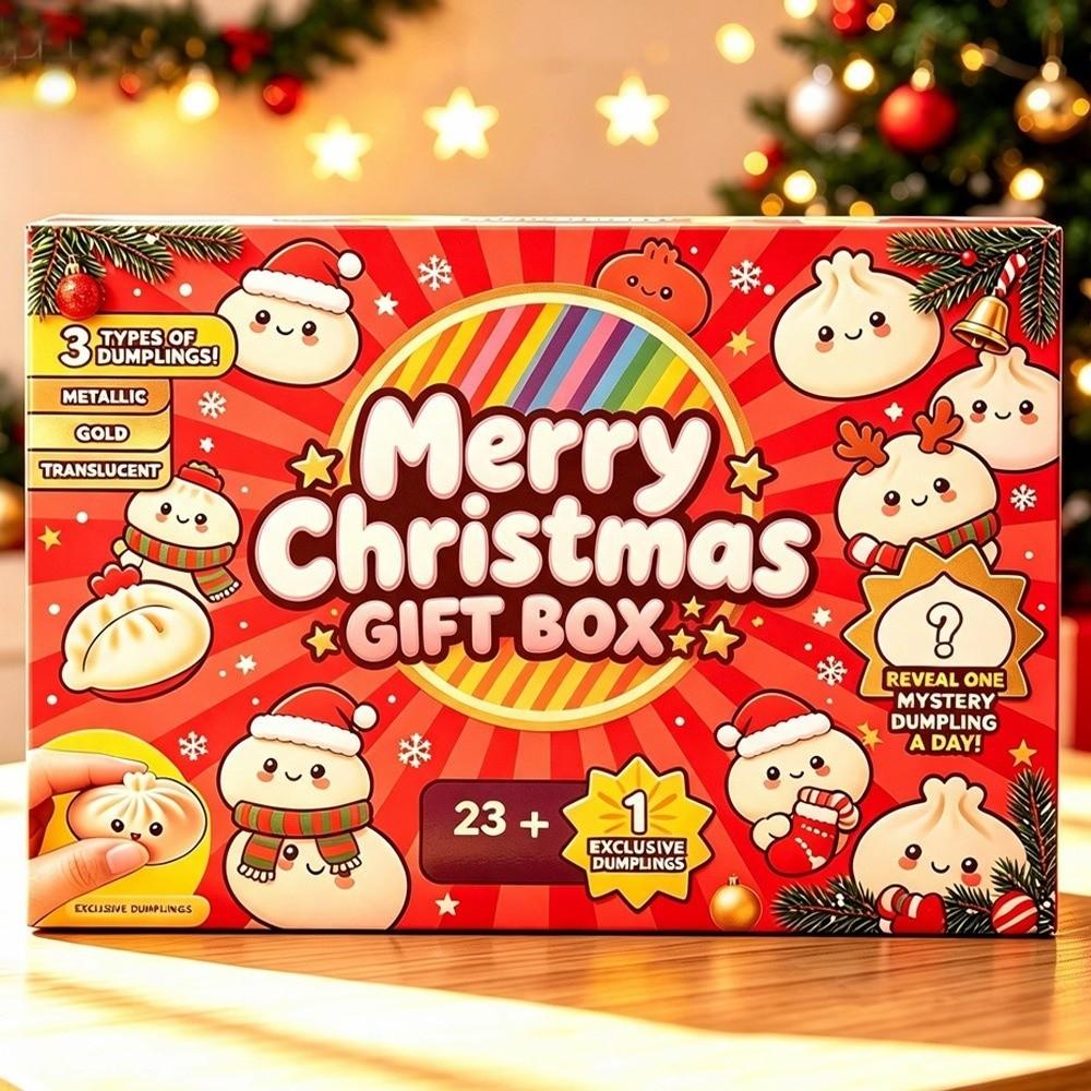 24pcs/set Slow Rising Dumpling Squishy Toy Slow Rebound Dumplings Fidget Toy Advent Calendar