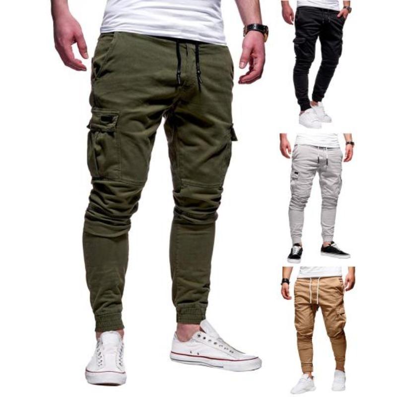 Pantalones Cargo Gruesos para Hombre Cintura con Cordón Cálidos Pantalones Jogger Otoño Invierno Pantalones Casuales con Múltiples Bolsillos para Viaje Trabajo Uso Diario