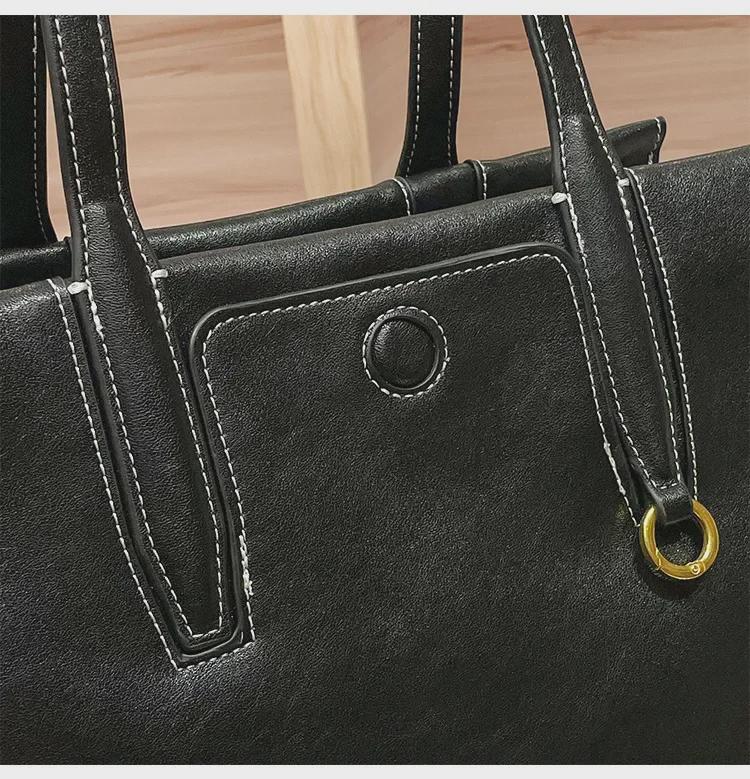 2024 Women's Retro Large-Capacity Travel Tote and Commuter Shoulder Bag