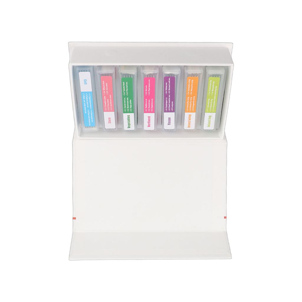 35pcs Biology Glass Prepared Microscope Slides Lab Specimens Set