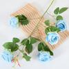 Artificial Rose Flowers for Flower Arrangement Faux Silk Rose Bouquet with 5 Heads Blooms for Parties Wedding Home Table Centerpiece