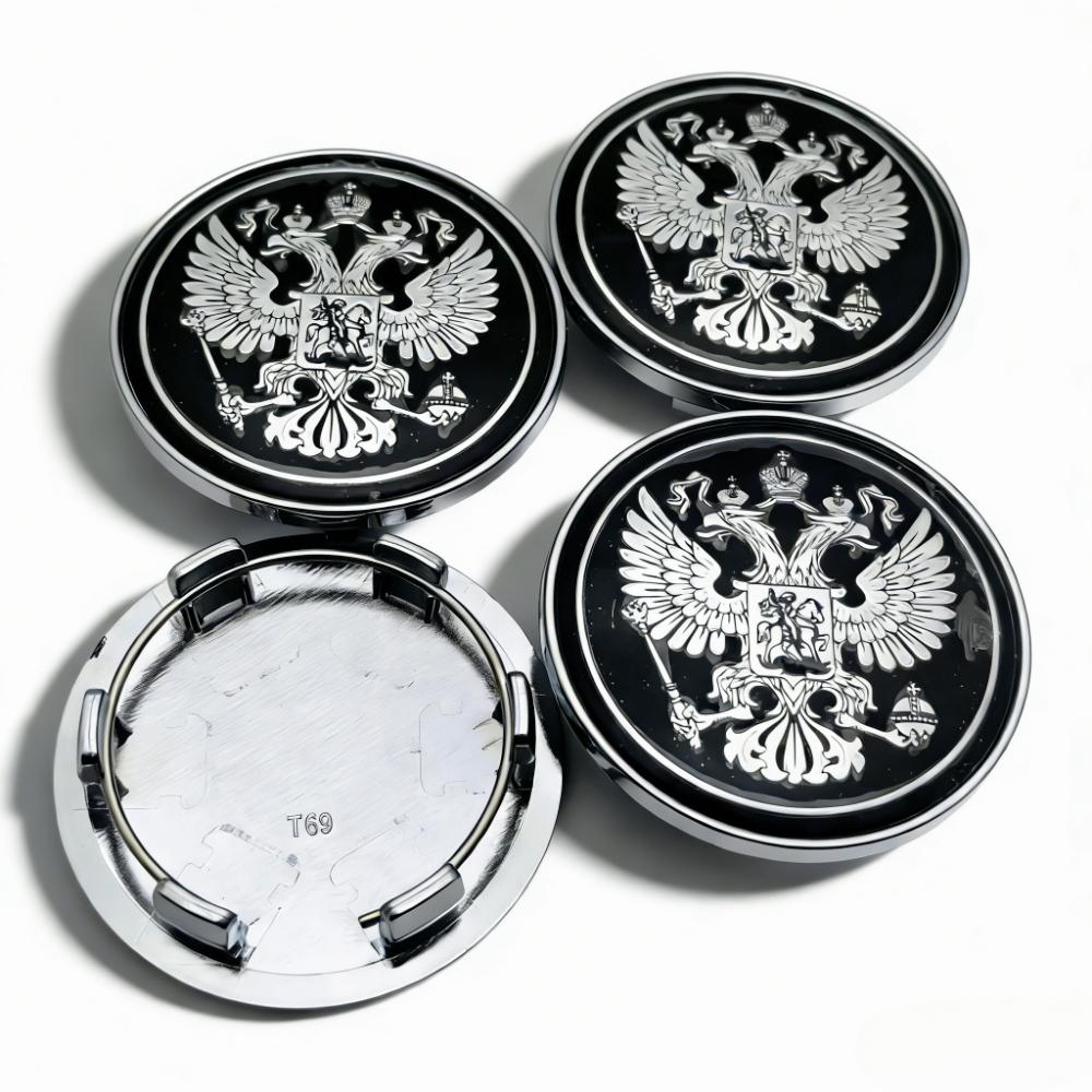 4pcs Russian Coat of Arms Logo Emblem Car Wheel Center Caps 69MM 56MM Wheels Hub Dust Cap Rim Hubcaps Cover Replace Accessories