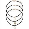 C066 Korean Versatile Multi-layer Velvet Necklace Star Moon Sun Short Sweater Choker