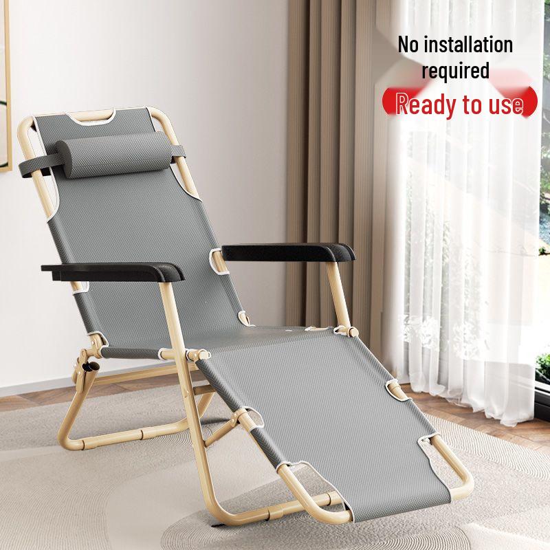 Portable Folding Lounge Chair Bed for Office, Naps, Camping, and Relaxation