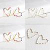 Trendy European And American Style Creative Heart Hoop Earrings Alloy Material