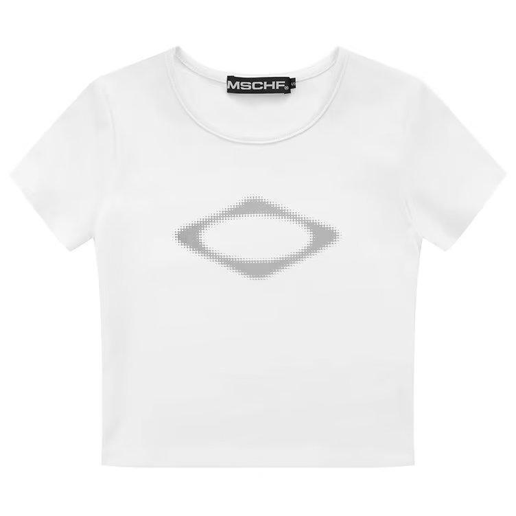 

2024 Летняя розовая футболка с короткими рукавами и круглым вырезом для женщин S