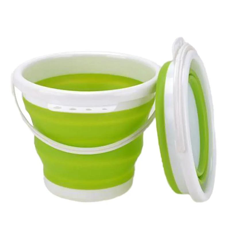 3/5/10L Collapsible Bucket Portable Folding Water Bucket Car Washing Fishing Bucket Household Plastic Travel Outdoor Camping