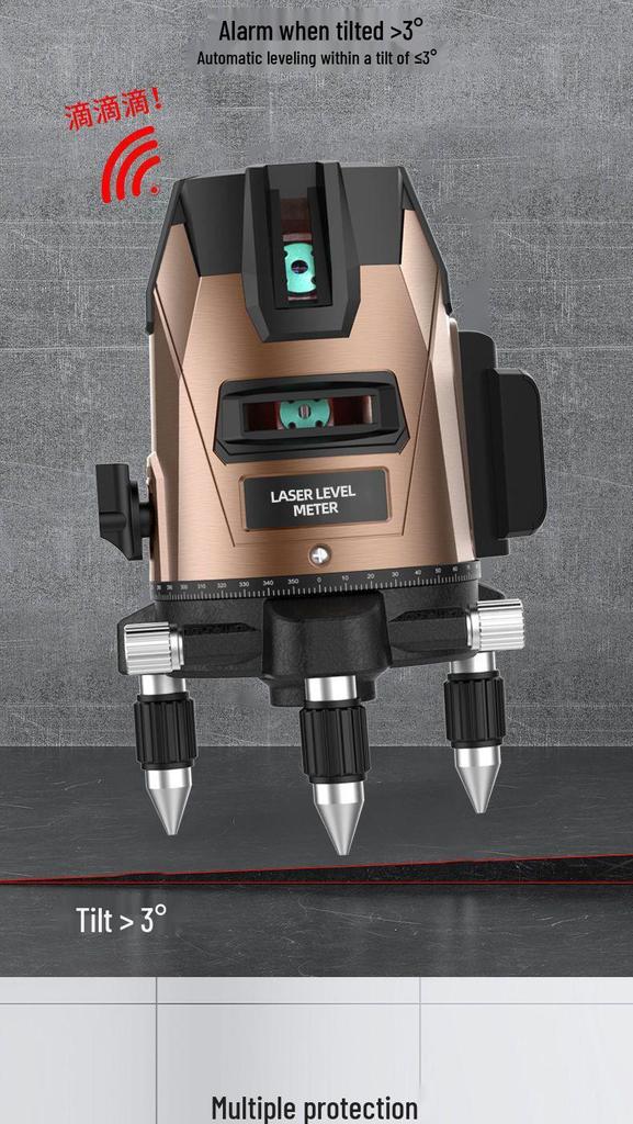 High-Precision 35-Line Outdoor Green Laser Level with Digital Display and Automatic Self-Leveling