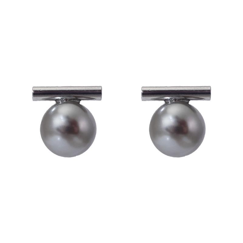 Autumn And Winter Shijia Pearl Earrings, Coffee Color Maillard Earrings, Niche Retro Temperament, Versatile Foreign Style, Advanced Sense Earrings