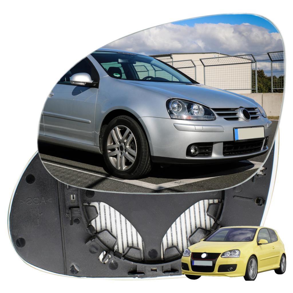 Car Left Right Side Rearview Wing Mirror White Glass Heated For VW Golf 5 MK5 Jetta Passat B6 2006 - 2009 Auto Parts Rear