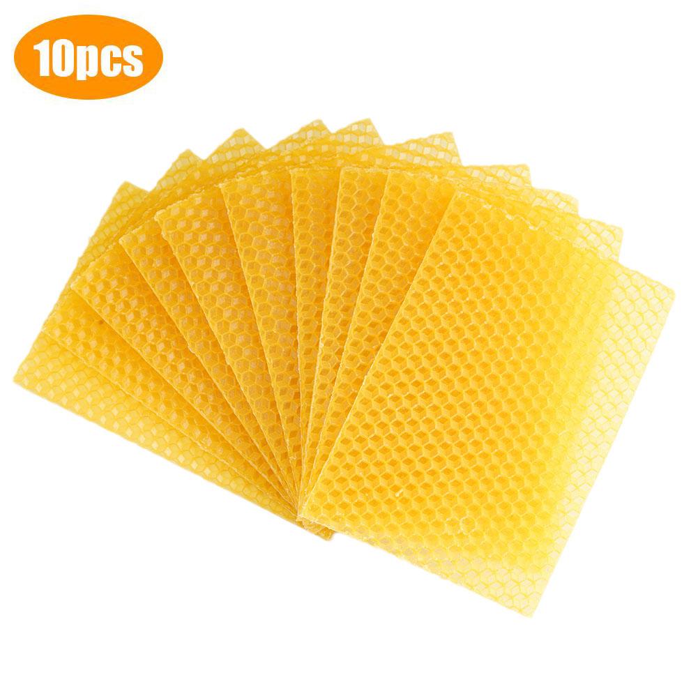 Yellow Honeycomb Foundation Bee Hive Wax Frames Base Sheets Frames Honey Beeswax Sheets Frames Beekeeping Equipment