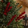 Realistic Christmas Artificial Branches Handmade Simulation Curled Flower  Wedding Decoration