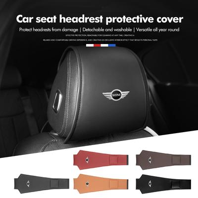 Car Headrest Neck Pillow Cover Phone Storage Protector Bag For MINI Cooper JCW WORKS R55 R56 F55 F56 R57 R58 R59 R60 R50