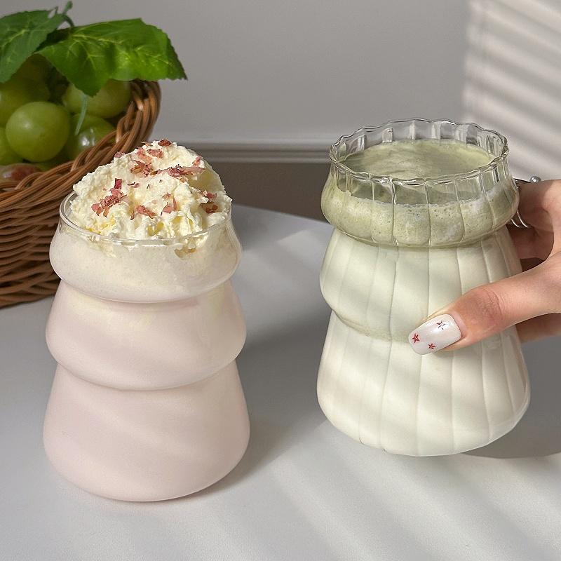 Transparent Glass Cup Milk Juice Cup  Heat-Resisting Coffee Wine Glasses Home Water Tea Mugs