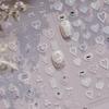 Tomoni Heart & Lace Crystal Nail Art Stickers for Kids - Trendy Style