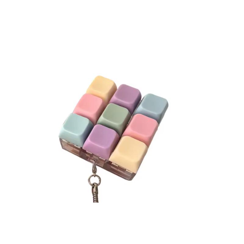Fidget Decompression 1/4/5/9 Keyboard Key Anti Stress Finger Keyboard Games for Adults Antistress Male Female Keychain