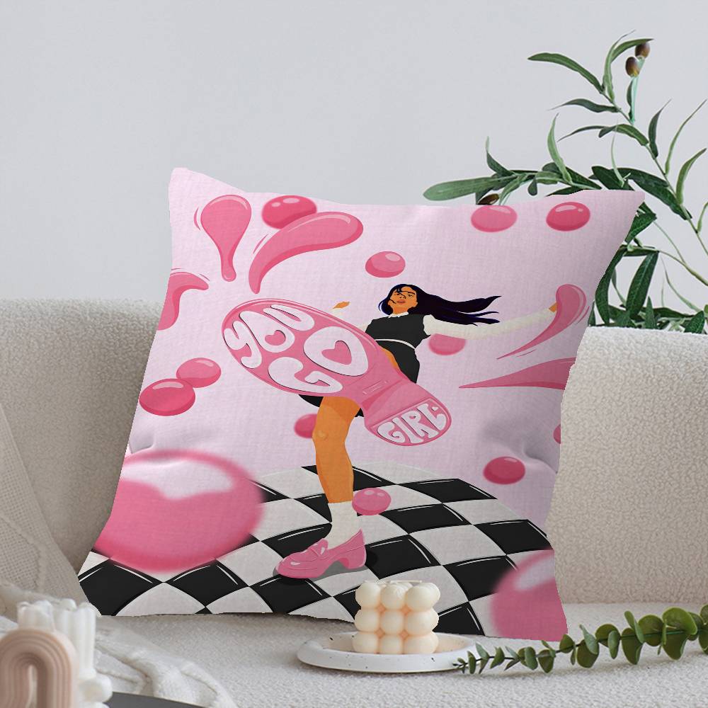 Feminist Fashion Art Pink Girl Cushion Cover Decorative Pillow Sofa Home Decor case pillow cases