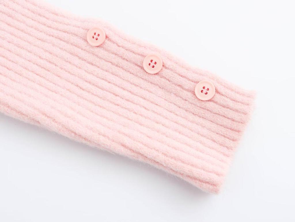 2024 Fall Women's Multi-Color Ribbed High Neck Pullover Sweater