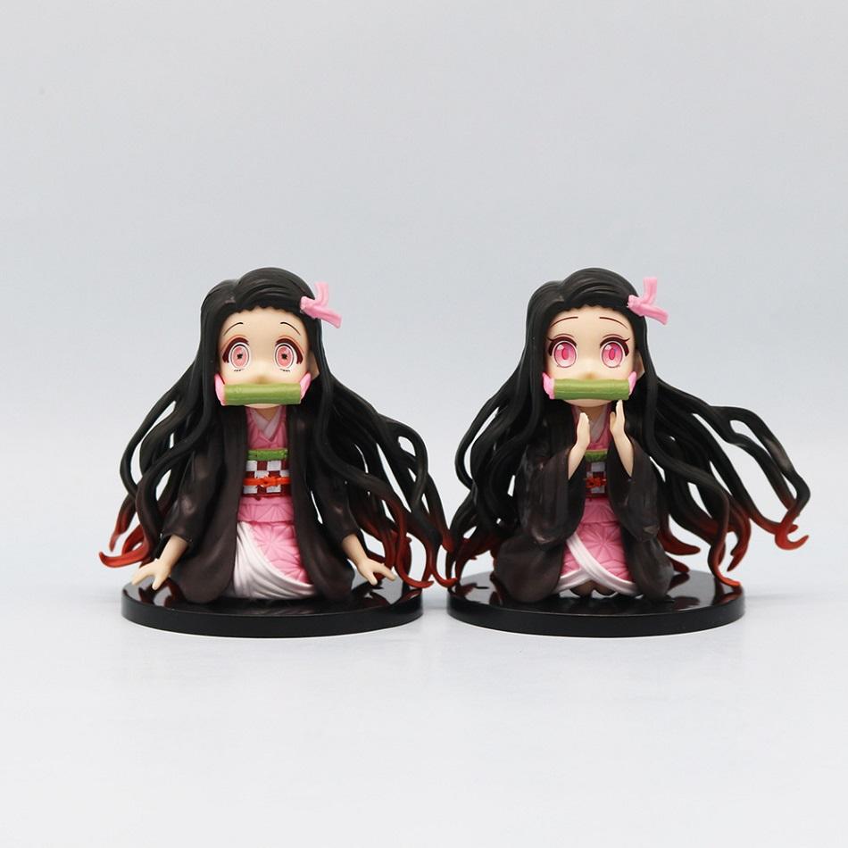 6Styles  Anime Peripheral Qversion  Figurine Kamado Nezuko Cute Style Plaything Figurine Ornament Surprise Present Box