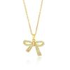 French Rhinestone Bow Necklace: Women's Stylish Niche Design, Shiny Versatile Clavicle Chain