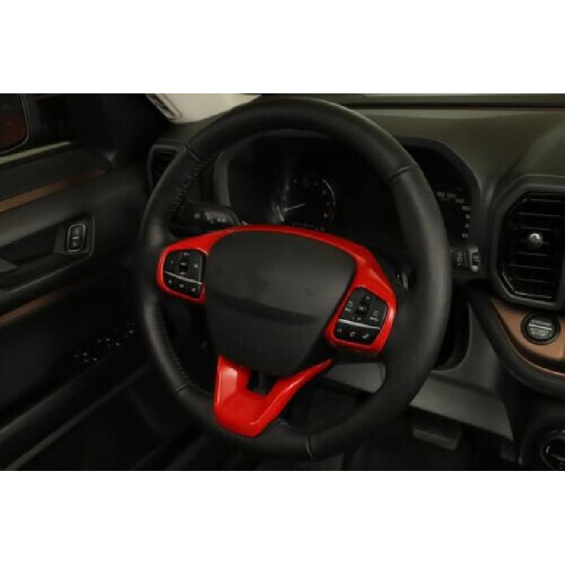 Red Interior Steering Wheel Cover Trim For Ford Bronco Sport -25 Accessories