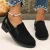 2024 High Quality Ladies Shoes Slip-on Women's High Heels Fashion Zip Office and Career Hot Sale Plus Size Round Toe Heels Women