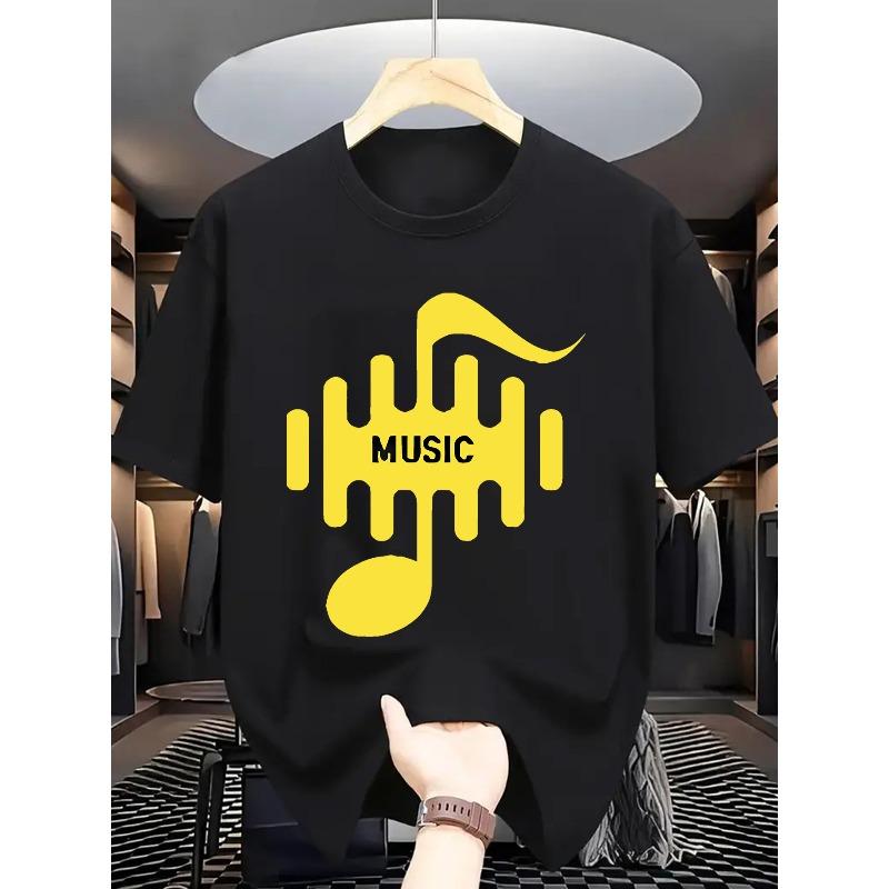European Size Summer Men's Fashion Pattern Short Sleeve T-Shirt with Letter Print