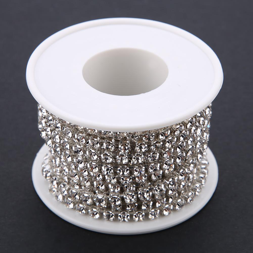 SS16 5yardCelsiusroll   Rhinestone Chain   Fashion Close Cup Chain Golden Apparel Accessories