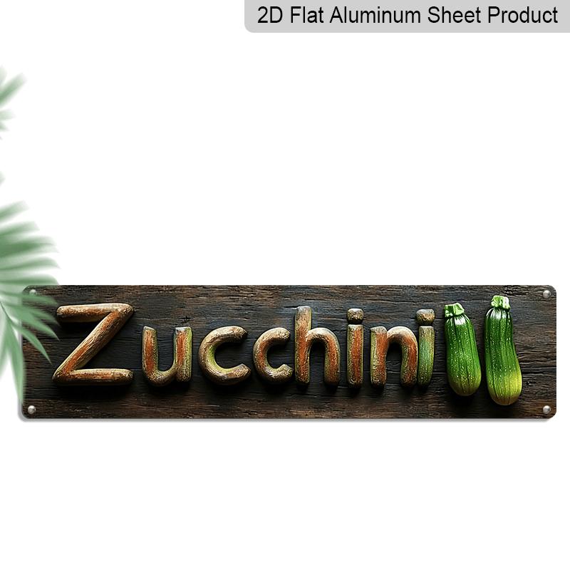 

Двумерные Плоские, Декоративные Знаки и Таблички, 1 шт. ZUCCHINI Металлический Алюминиевый Знак Рустик Винтаж Настенный Декор Размером 3,94X15,74 Дюйма, Прочное Алюминиевое Произведение Искусства 40cm x 10cm