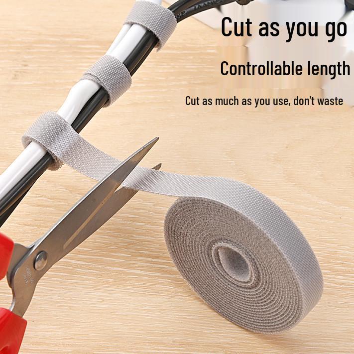 Cable Management Strap: Multi-use Hook & Loop Ties for Organizing and Securing Data & Charging Cables