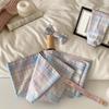 Checkered Folding Umbrella Sun Protection and UV Protection Sunshade Umbrella New Cartoon Fully Automatic Women's Sun Umbrella